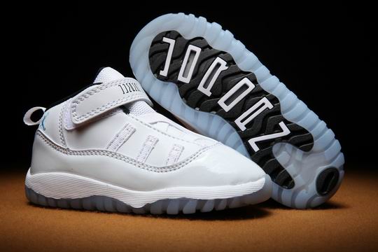 Nike Air Jordan 11 Kids Shoes White-07 - Click Image to Close